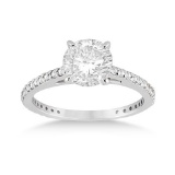 Petite Eternity Diamond Engagement Ring Platinum 1.55ctw