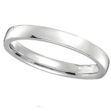 platinum Wedding Ring Low Dome Comfort Fit 2mm