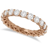Luxury Diamond Eternity Anniversary Ring Band 14k Rose Gold 3.50ctw