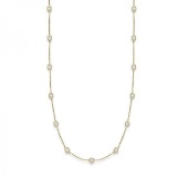 36 inch Station Station Necklace 14k Yellow Gold 3.00ctw