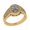 0.85 Ctw SI2/I1 Gia Certified Center Diamond 14K Yellow Gold Ring