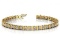 14K YELLOW GOLD .70 CTW G-H SI2/SI3 CLASSIC ILLUSION DIAMOND TENNIS BRACELET