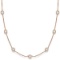 Station Bezel-Set Necklace in 14k Rose Gold 3.00ctw