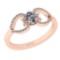 0.50 Ctw SI2/I1 Diamond 14K Rose Gold Valentine's Day special Ring
