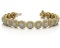 14KT YELLLOW GOLD 3 CTW G-H SI2/SI3 VINTAGE INSPIRED FANCY DIAMOND BRACELET