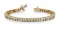 14KT YELLOW GOLD 2 CTW G-H VS2/SI1 HALF BEZEL CONFIDENCE TENNIS BRACELET