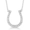 Diamond Horseshoe Pendant Necklace 14k White Gold 0.26ctw