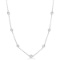 Diamond Station Necklace Bezel-Set 14K White Gold 1.00ctw