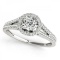 CERTIFIED PLATINUM 1.11 CTW J-K/VS-SI1 DIAMOND HALO ENGAGEMENT RING