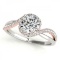 CERTIFIED PLATINUM 1.43 CTW J-K/VS-SI1 DIAMOND HALO ENGAGEMENT RING