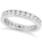 Channel Set Diamond Eternity Ring Band 14k White Gold 1.50 ctw