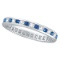 1.04ctw Blue Sapphire and Diamond Channel Set Eternity Band platinum