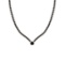 6.08 Ctw i2/i3 Treated Fancy Black Diamond 14K White Gold Necklace