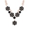 1.97 Ctw Treated fancy Black Diamond 14K Rose Gold Pendant Necklace