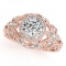 CERTIFIED 18K ROSE GOLD .91 CTW J-K/VS-SI1 DIAMOND HALO ENGAGEMENT RING