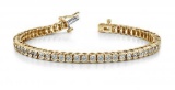 14KT YELLOW GOLD 2 CTW G-H VS2/SI1 HALF BEZEL CONFIDENCE TENNIS BRACELET