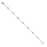 Station Bezel-Set Bracelet 14K White Gold 0.50ctw