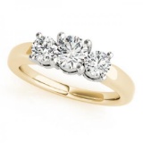 CERTIFIED 18KT TWO TONE GOLD 2.25 CTW J-K/VS-SI1 DIAMOND BRIDAL SET