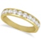 Channel-Set Diamond Anniversary Ring Band 14k Yellow Gold 2.05ctw