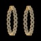 1.88 Ctw i2/i3 Diamond 14K Yellow Gold Hoop Earrings