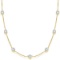 Station Bezel-Set Necklace in 14k Two Tone Gold 5.00ctw