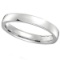 platinum Wedding Ring Band Low Dome Comfort Fit 3mm