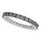 Champagne Diamond Eternity Ring Band in 14k White Gold 0.50ctw