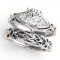 CERTIFIED 18KT WHITE GOLD 1.33 CTW J-K/VS-SI1 DIAMOND BRIDAL SET