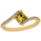 1.10 Ctw I2/I3 Citrine And Diamond 10K Yellow Gold Ring