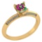 Certified .89 CTW Genuine Mystic Topaz And Diamond 14K Yellow Gold Rings