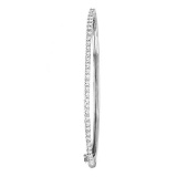 Luxury Stackable Diamond Bangle Bracelet 14k White Gold 2.03ctw