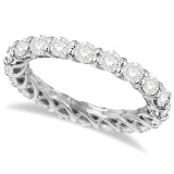 Luxury Diamond Eternity Anniversary Ring Band 14k White Gold 1.50ctw