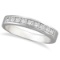 Princess-Cut Channel-Set Diamond Ring in 14k White Gold 1/2 ctw