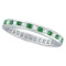 Emerald and Diamond Channel Set Eternity Band Ring 1.04ctw