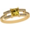 0.90 Ctw I2/I3 Citrine And Diamond 10K Yellow Gold Ring