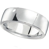 Mens Wedding Band Low Dome Comfort-Fit in platinum 7 mm