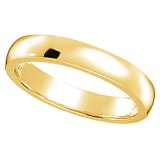 Dome Comfort Fit Wedding Ring Band 14k Yellow Gold 3mm