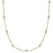 Station Bezel-Set Necklace in 14k Yellow Gold 1.00ctw