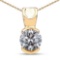 Certified .75 CTW Round Diamond 14K Yellow Gold Pendant