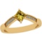 0.50 Ctw I2/I3 Citrine And Diamond 10K Yellow Gold Ring