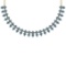 16.10 Ctw i2/i3 Treated Fancy Blue Diamond 14K Yellow Gold Necklace