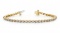 14K YELLOW GOLD 2 CTW G-H I1/I2 CLASSIC PRONG SET DIAMOND TENNIS BRACELET