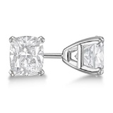 0.75ctw. Cushion-Cut Diamond Stud Earrings 14kt White Gold J-K, SI1-SI2