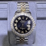 Custom Oysterperpetual Datejust Rolex 36mm with 2.10 cttw Diamond