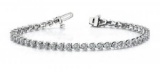 14K WHITE GOLD 2 CTW G-H VS2/SI1 THREE PRONG TENNIS BRACELET