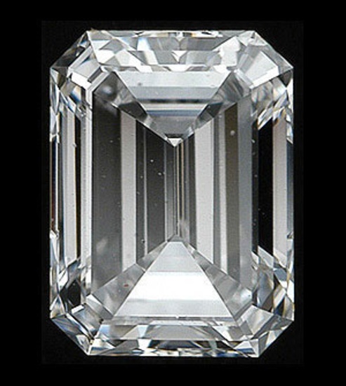 GIA CERTIFIED 0.41 CTW G/SI1 EMERALD DIAMOND