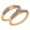 Certified 0.81 Ctw I2/I3 Tanzanite And Diamond 14K Yellow Gold Vintage Style Wedding Band Ring