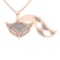 1.93 Ctw SI2/I1 Diamond 14K Rose Gold Fox Necklace