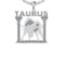 1.77 Ctw SI2/I1 Diamond 14K White Gold Taurus Zodiac Sign Necklace