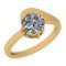 0.50 Ctw VS/SI1 Diamond 14K Yellow Gold Solitaire Ring